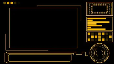 Digital Security HUD futuristic background. Technology Hud Security Camera .. Illustrazione stock