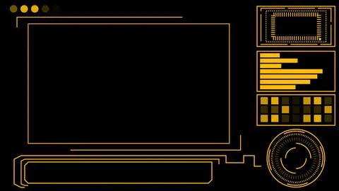 Digital Security HUD futuristic background. Technology Hud Security Camera .. Stock Illustration