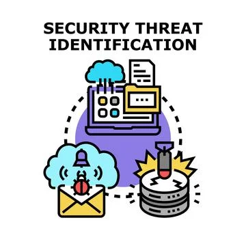 Digital security identifying cyber threats and data vulnerabilities Stock Illustration