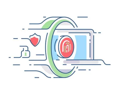 Digital security of information Stock Illustration