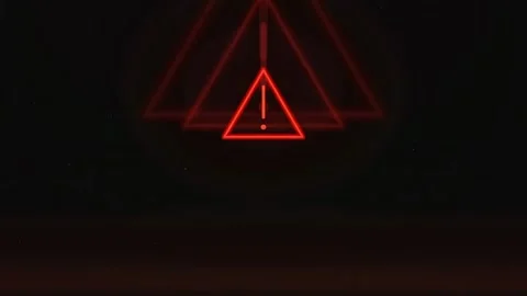 Digital Security Intrusion Alert Warning with Red Glitch Text on Dark Stock Footage 336775578