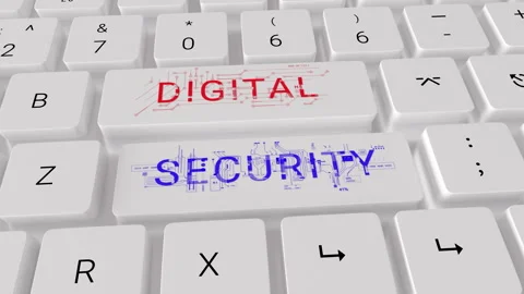Digital security keyboard password access Stock-Footage 306541981