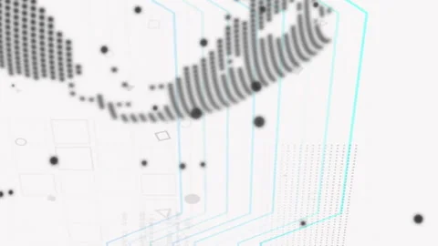 Digital security lock animation over world map with data lines and coding Stock Footage 313141119