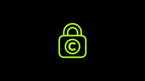Digital security lock icon technology concept of cybersecurity. animated se.. Stock Footage 274625996