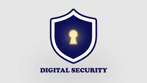 Digital Security Logo Animation Stock Footage 321895887