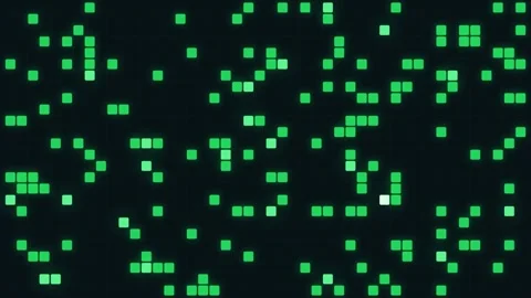Digital Security Matrix. Cyber Green Data Network Loop Stock Footage 336631526