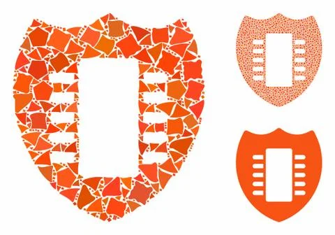 Digital security Mosaic Icon of Trembly Pieces Stock Illustration