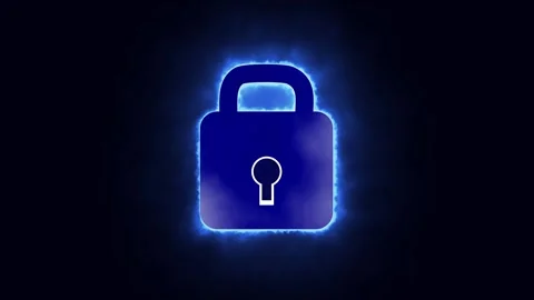 Digital security padlock icon protects sensitive database server networks. .. 스톡 동영상 336896193