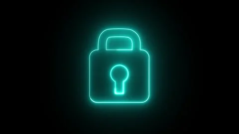 Digital security padlock icon signifies modern information safety solutions.. Stock Footage 336896184