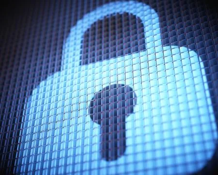 Digital Security Padlock Stock Illustration