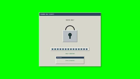 Digital security padlock loading bar animation stock footage Video stock 346981857