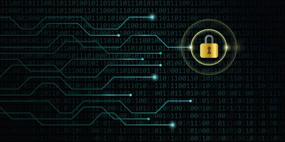 Digital security privacy on the internet Stock Illustration