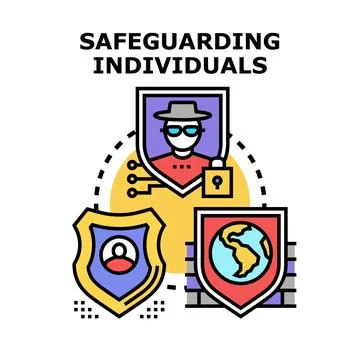 Digital security protecting personal data and global information Stock Illustration