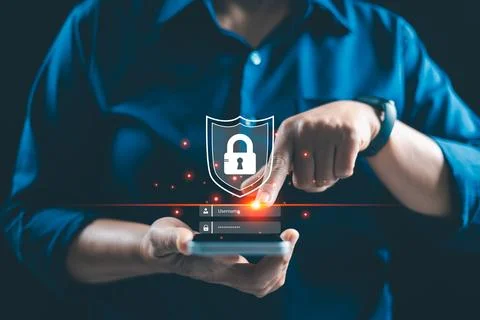 Digital security relies on advanced cybersecurity technology, utilizing fir.. Stock Photos