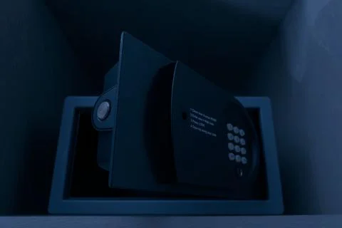 Digital security safe and lock box Stock Photos