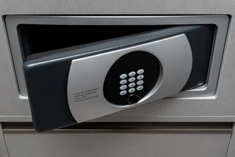 Digital security safe and lock box Stock Photos