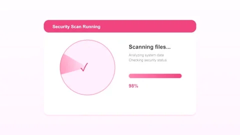 Digital security scan running animation interface Stock Footage 346712265