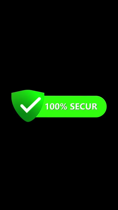 Digital security shield animation vertical video. Green safe protected grap.. Stock Footage 341613073