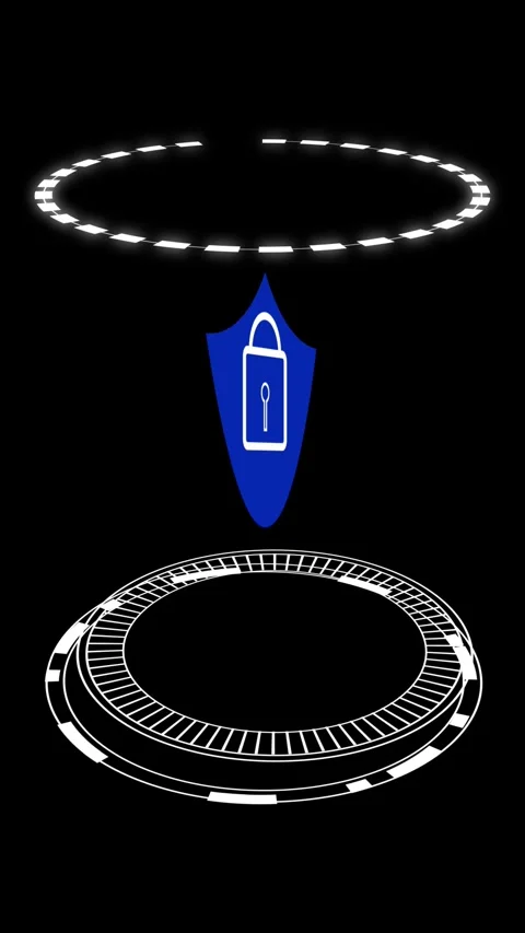 Digital security shield illustration Stock Footage 337461471