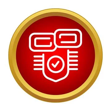 Digital security shield protecting data connection icon Stockillustratie