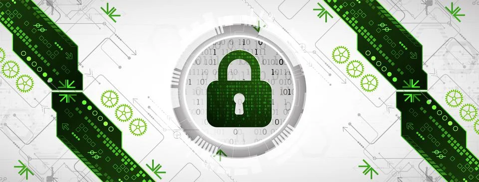 Digital security technology concept for business background. Stock Illustration