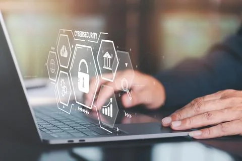 Digital security unlock or encryption concept,secure login authorization,in.. Stock Photos