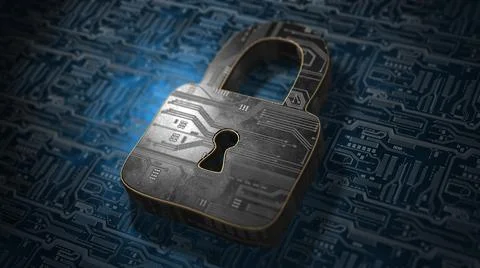 Digital security using encryption as firewall to protect information  스톡 일러스트