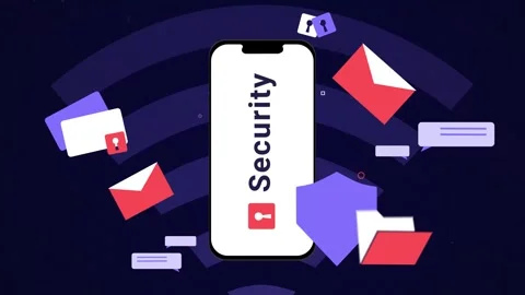 Digital security of virtual lock icon data protection privacy concept. 動画素材 338279236
