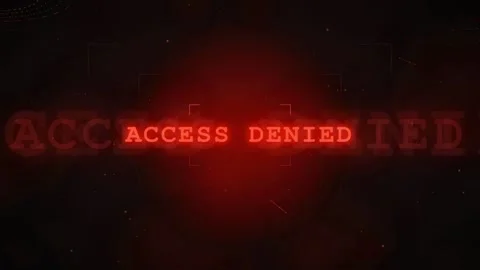 Digital Security Warning with Red Access Denied Text on Dark Futuristic Cyber Stock Footage 336774522