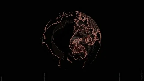 Digital Sepia Earth Stock Footage 131933545