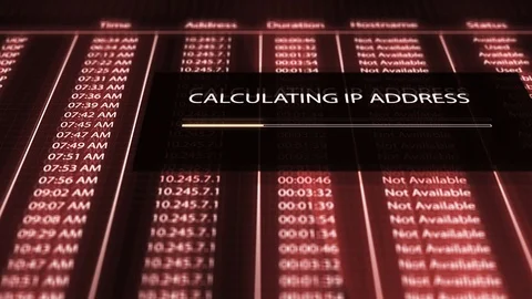 Digital server calculating an IP address ALT Stock Footage 94241093