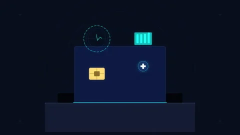 Digital server rack tech animation with glowing cyber nodes 스톡 동영상 346543919
