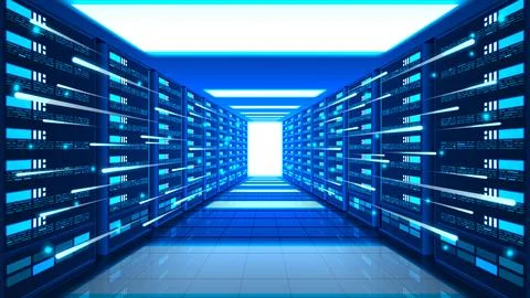 Digital server room background イラスト素材