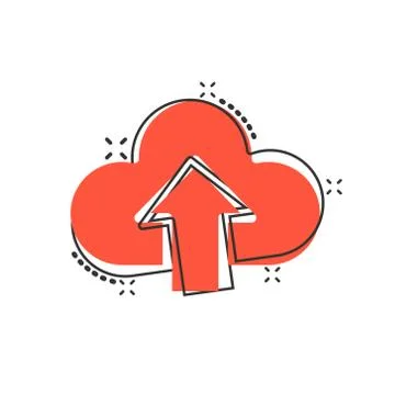 Digital service icon in comic style. Network cloud cartoon vector illustratio 스톡 일러스트