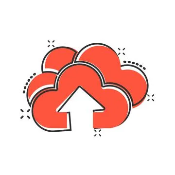 Digital service icon in comic style. Network cloud cartoon vector illustratio 스톡 일러스트