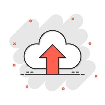 Digital service icon in comic style. Network cloud cartoon vector illustratio Stock Illustration