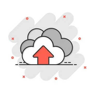 Digital service icon in comic style. Network cloud cartoon vector illustratio イラスト素材