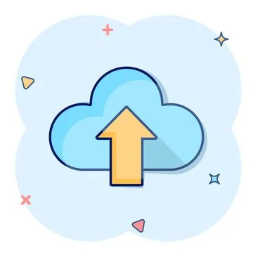 Digital service icon in comic style. Network cloud cartoon vector illustratio イラスト素材