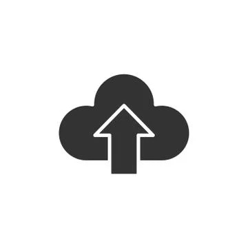 Digital service icon in flat style. Network cloud vector illustration on whit Stock Illustration