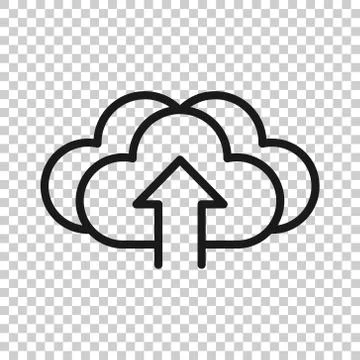Digital service icon in flat style. Network cloud vector illustration on whit Stock Illustration