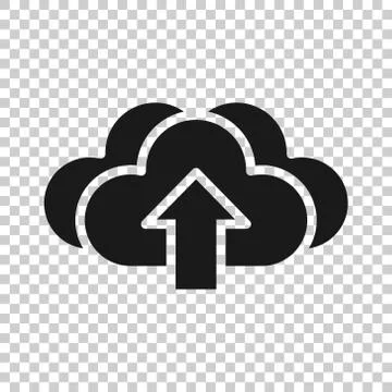 Digital service icon in flat style. Network cloud vector illustration on whit Stock Illustration
