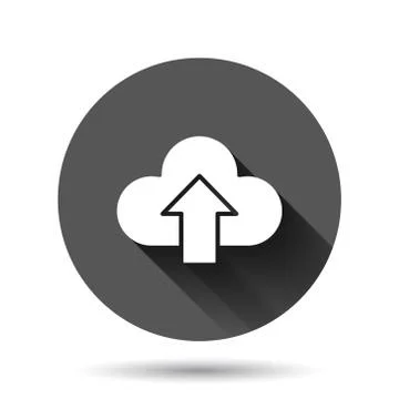 Digital service icon in flat style. Network cloud vector illustration on blac Illustrazione stock