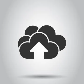 Digital service icon in flat style. Network cloud vector illustration on whit Stock Illustration