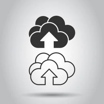 Digital service icon in flat style. Network cloud vector illustration on whit Stock Illustration