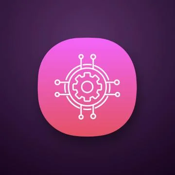 Digital settings app icon Stock Illustration