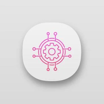 Digital settings app icon Stock Illustration