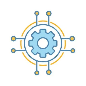 Digital settings color icon Stock Illustration