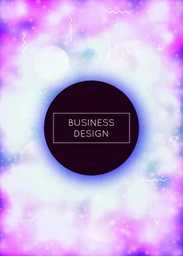 Digital Shape. Magic Graphic. Round Business Magazine. Simple Do Stock Illustration