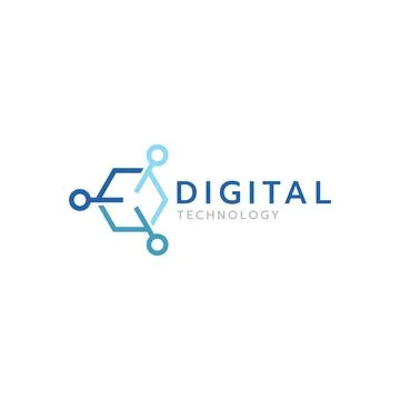 Digital share technology logo Stock Illustration