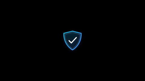 Digital Shield Icon Animation with Checkmark Security and Protection Concept Video stock 342751718